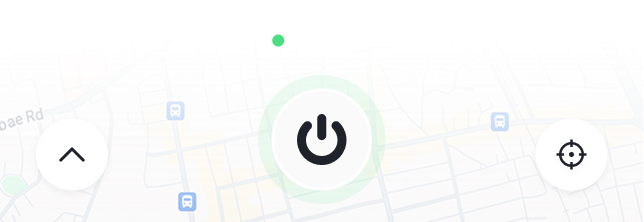 Driver app — the go-online control over the live map